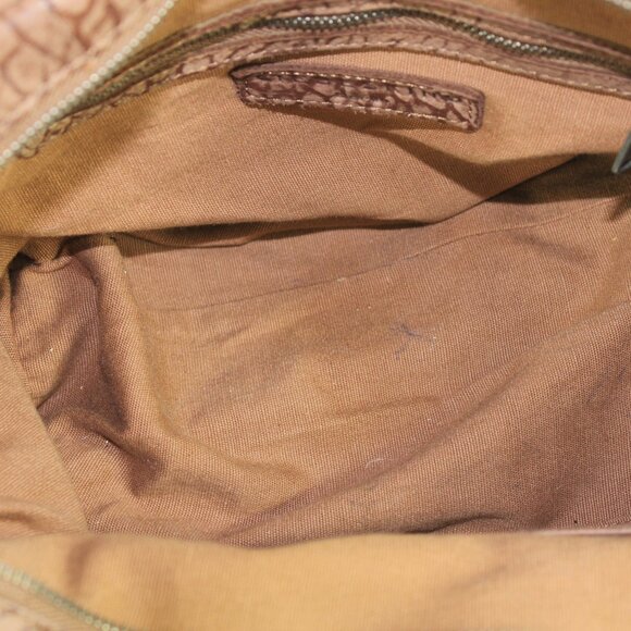 Liebeskind Berlin Distressed Leather Shoulder Bag | Textured Rosewood Satchel - Picture 10 of 10